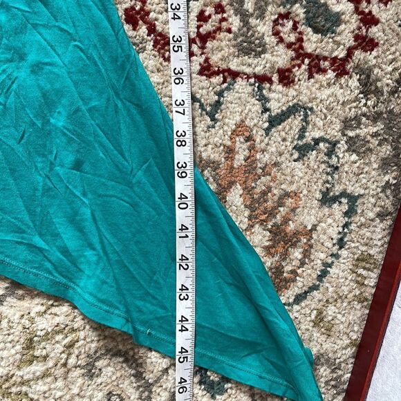 Bobi Turquoise Asymmetrical Dress with Strappy Back (Size: XS) - Picture 13 of 13